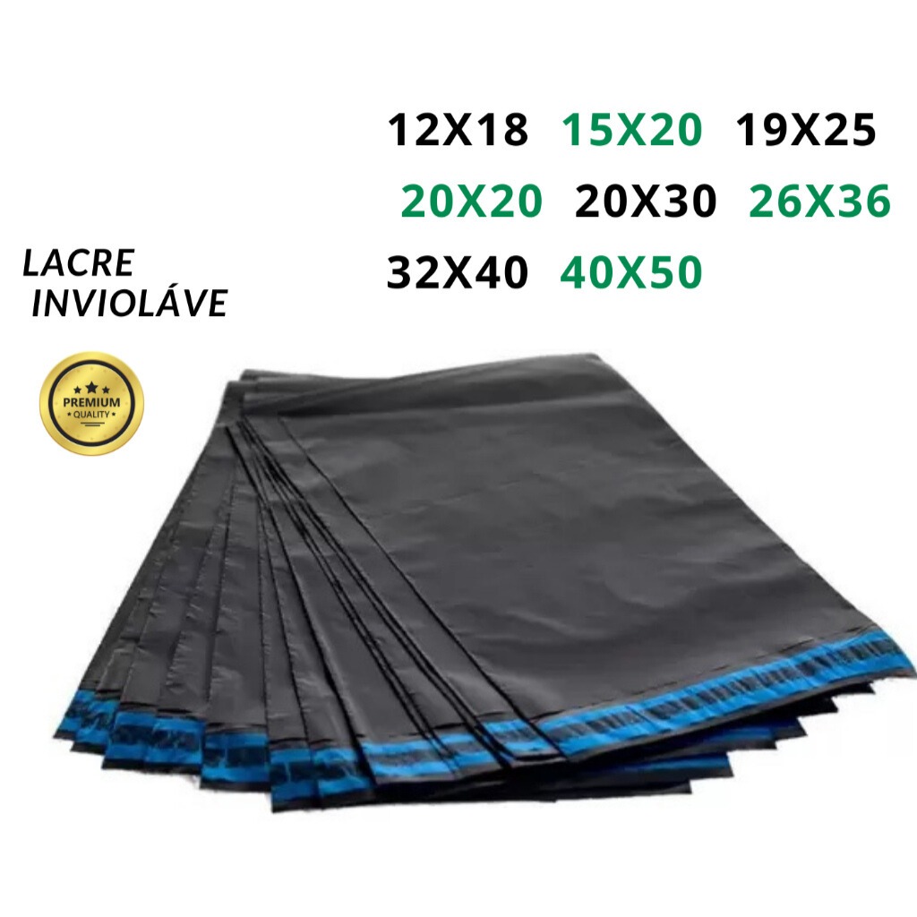 Kit 500 Envelope de Segurança Embalagem Envio Correio Ecommerce em Oferta na Shopee