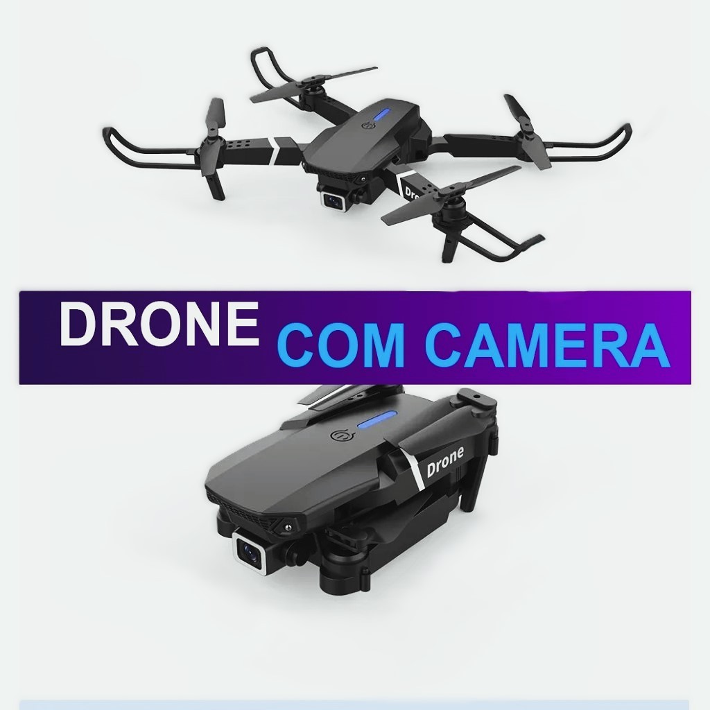 Drone E99 com câmera hd , wi-fi, fpv, altura, dobrável brinquedo recreativo helicóptero câmera-brinquedos