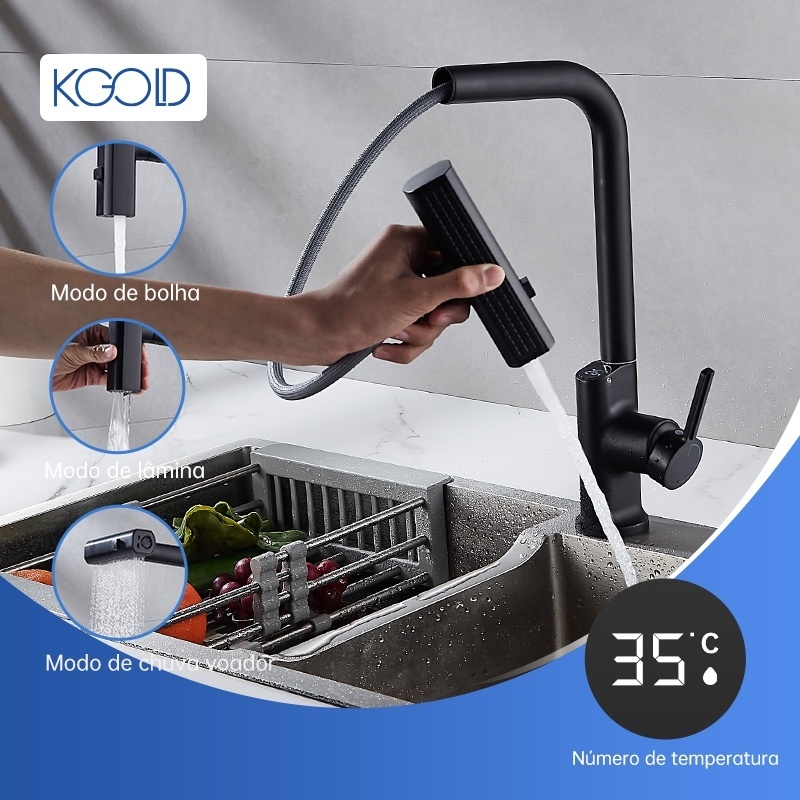 Torneira Gourmet Flexível 360º Com Spray Extensor Multifunciona  Gourmet Bancada Para Banheiro/Cozinha