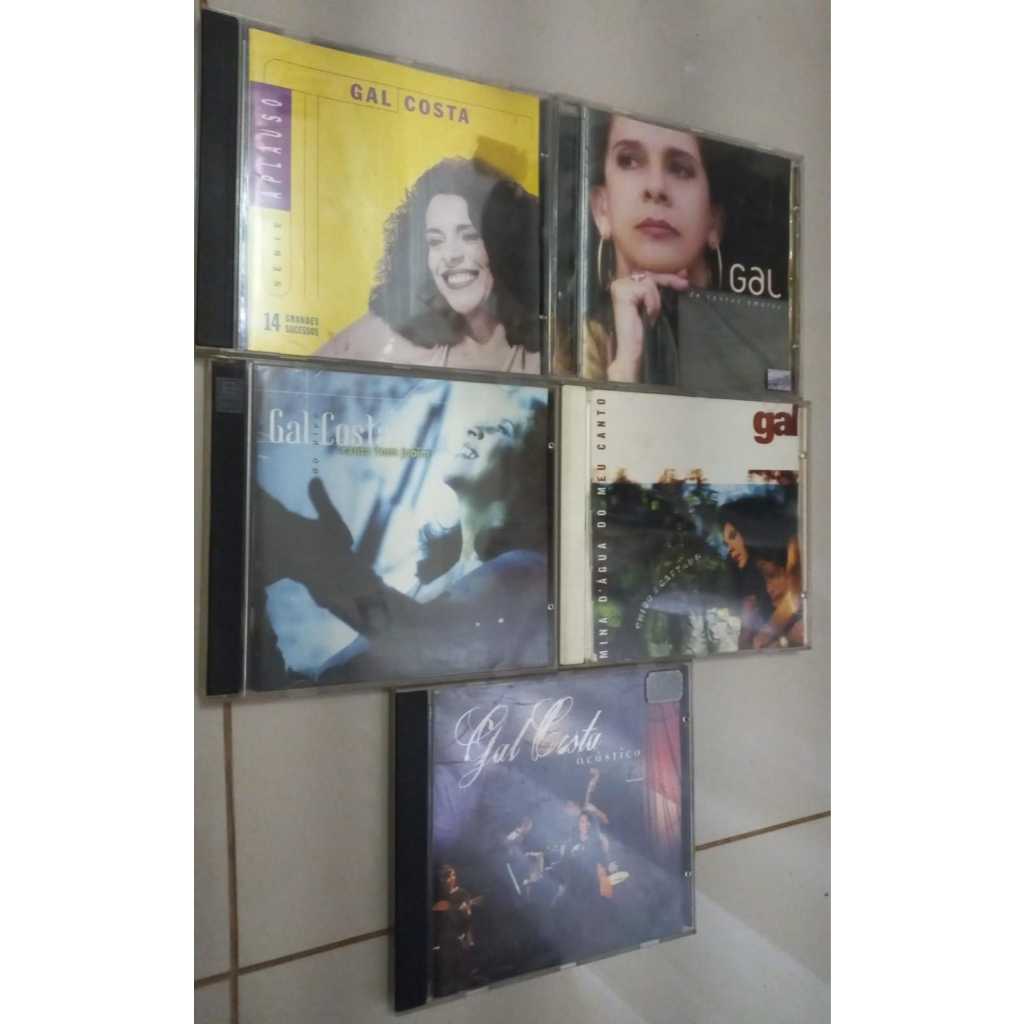 Cds Gal costa  Acustico  De tantos amores Ao Vivo canta tom Jobim -Duplo Serie Aplauso Mina d'agua do meu canto Ótimos
