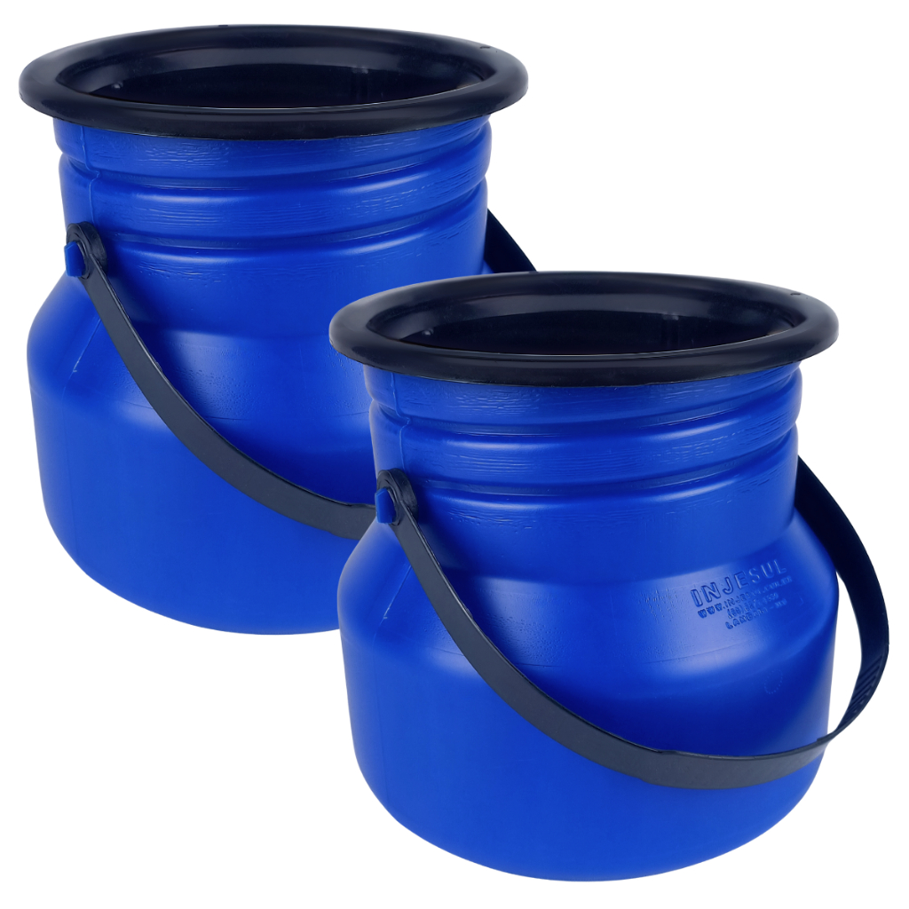Kit 2 Vasilhames para Transporte de Leite Tarro Galão 2 Litros Injesul Bombona