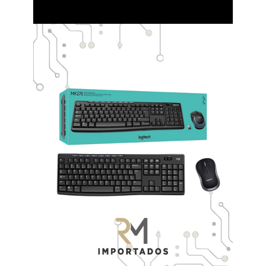 Teclado e Mouse sem fio Logitech MK270