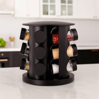 Porta temperos e Condimentos Giratório Com 9 Potes Belakaza em Oferta na Shopee