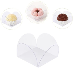 50-500 Forminha Acetato Doces Finos Brigadeiro Transparente Aniversário Casamento Festas (CHOCO)