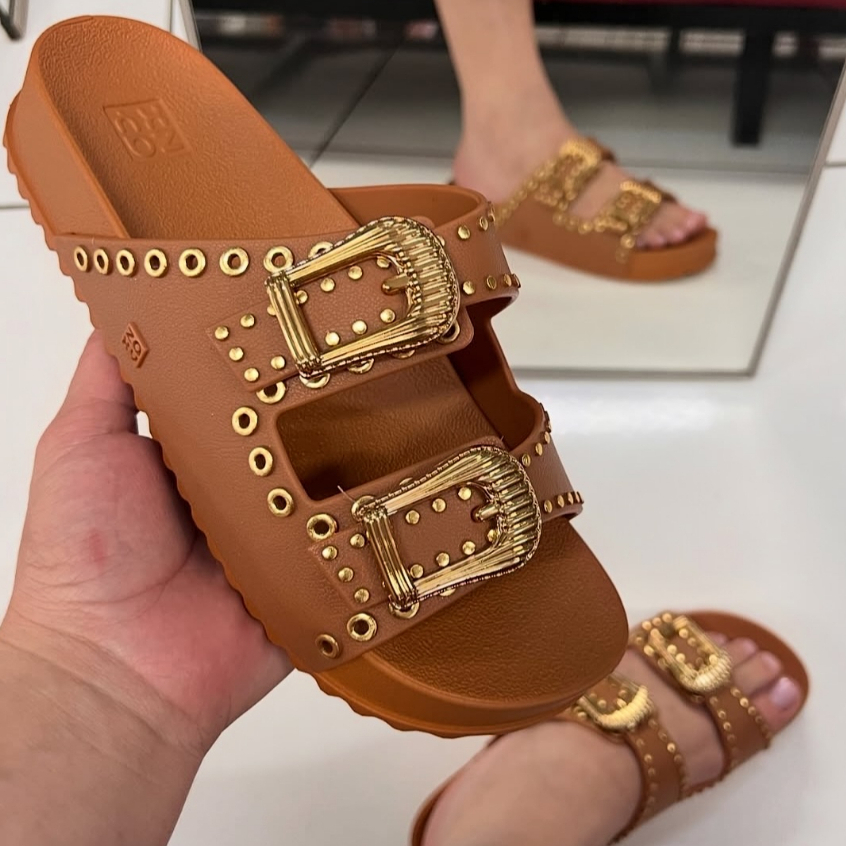 Chinelo Zaxy Hold Slide Papete Com Fivela