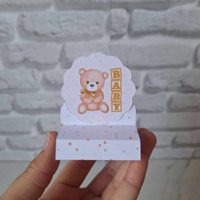 Kit 20 Porta Bis Duplo Chá Revelação Neutro Lembrancinha Decoração Festa Infantil Personalizados Aniversario