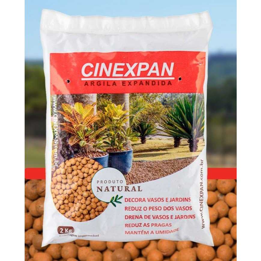 Argila Expandida Pedras Ornamentais Para Decoração de Vasos de Plantas Drenagem e Decoração de Jardim Cinexpan 2kg