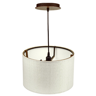Lustre Luminária Cúpula 30x19 Cm Material MDF Tecido Artesanal Para Teto Sala De Estar Quarto em Oferta na Shopee