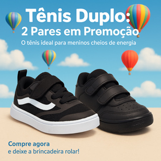 Kit 2 Tênis Infantil Menino Seguro Confortável e Durável – Escolha das Mães - Pronta Entrega em Oferta na Shopee