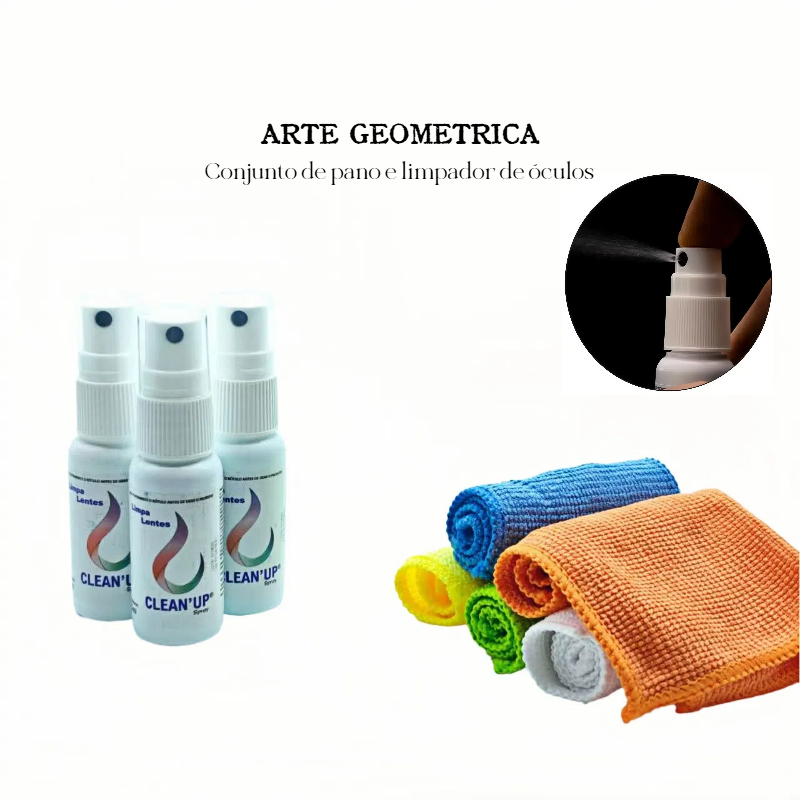 【Arte】Kit de limpeza 丨Limpador de lentes e telas de óculos + pano para limpeza de óculos/telas em Oferta na Shopee