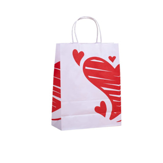 10 Sacola Premium Amor Love Corações Tamanho M 31x26x13 cm Dia das mães Dia dos Namorados em Oferta na Shopee