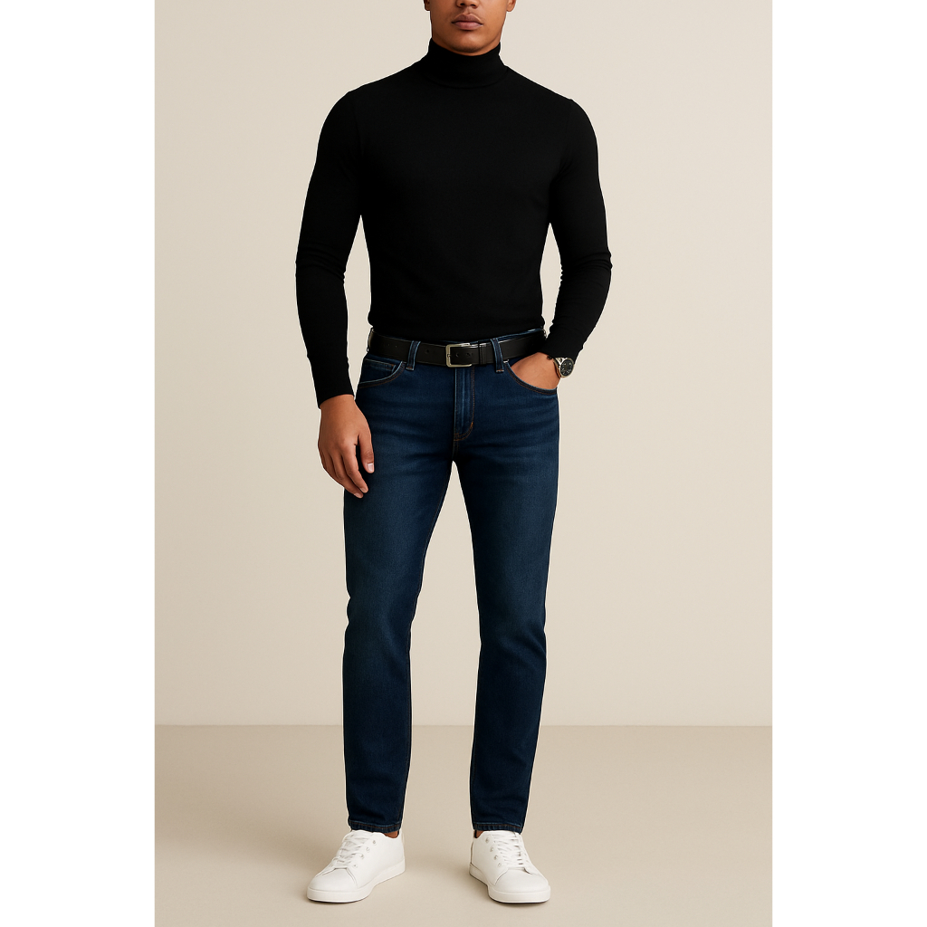 Camisa Masculina Manga Longa Segunda Pele Proteção Solar Fator 50 UV  Gola Alta