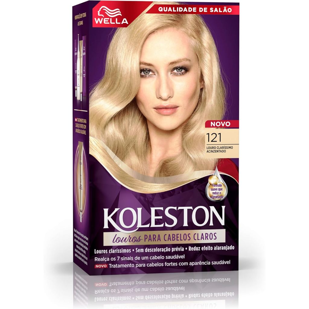 Tinta De Cabelo Koleston Cor 121 Louro Claro Acinzentado em Oferta na Shopee