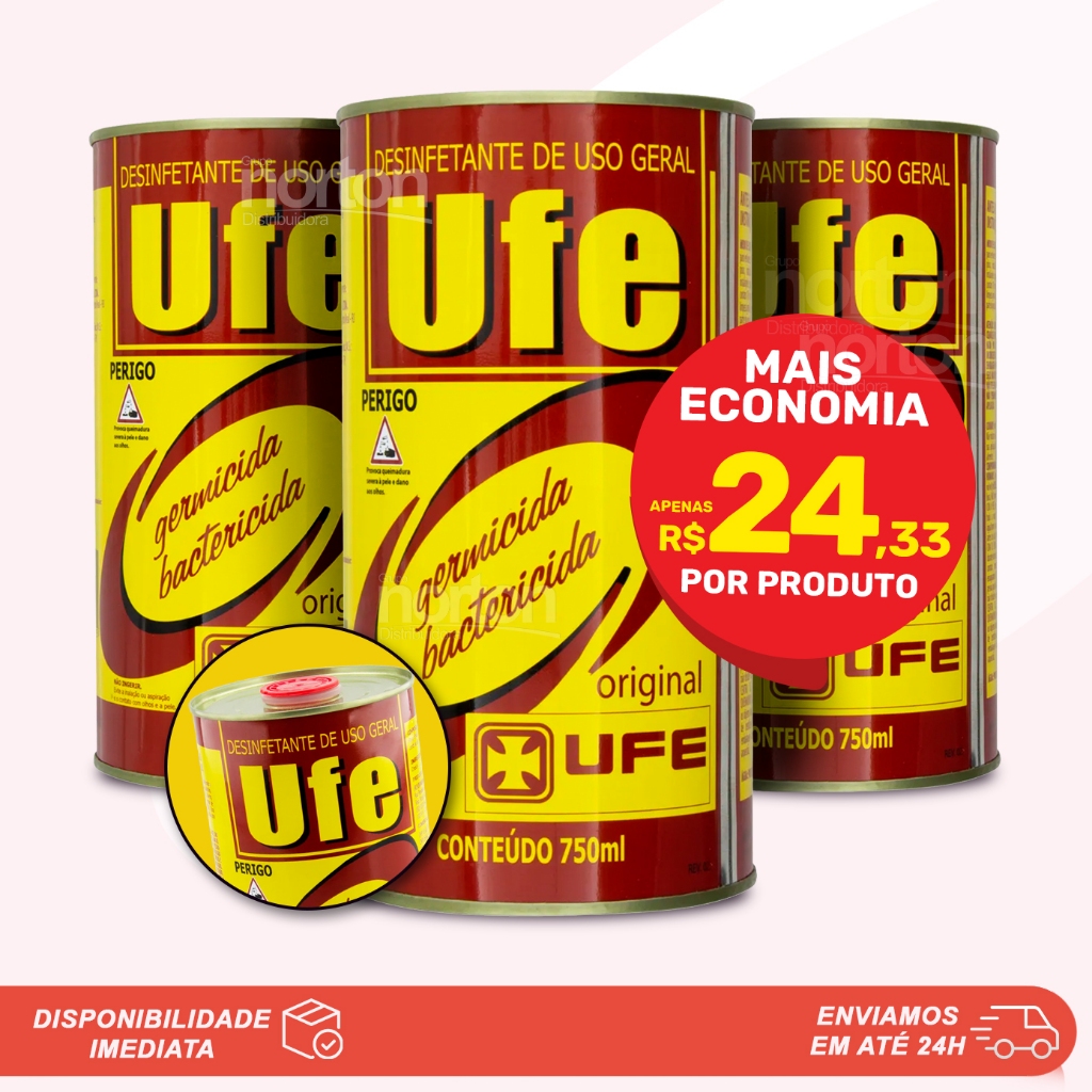 Kit 3 Desinfetante Bactericida Germicida Creolina Lata 900ml LINHAL ou UFE em Oferta na Shopee