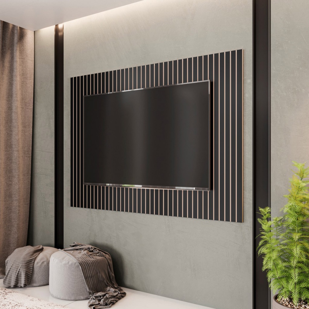 KIT C 20 Placas Painel De Parede Ripado Decorativo MDF 45x10 - Várias Cores - Envio Imediato Em 24hr