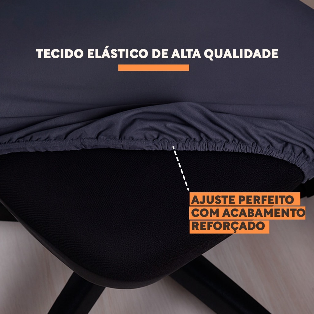 Capa Para Cadeira Giratória Diretora de Escritório Encosto Alto Várias Cores — imagem 2 de 2