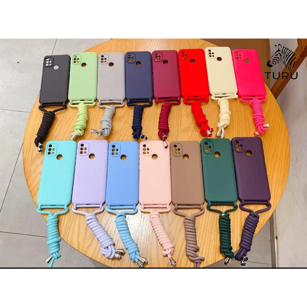 CAPA Capinha COM Alça/CORDÃO TPU LISA Silicone Aveludada PARA SAMSUNG A01 A02 A03 A03CORE A04 A05 A05S   A10S A11 A12