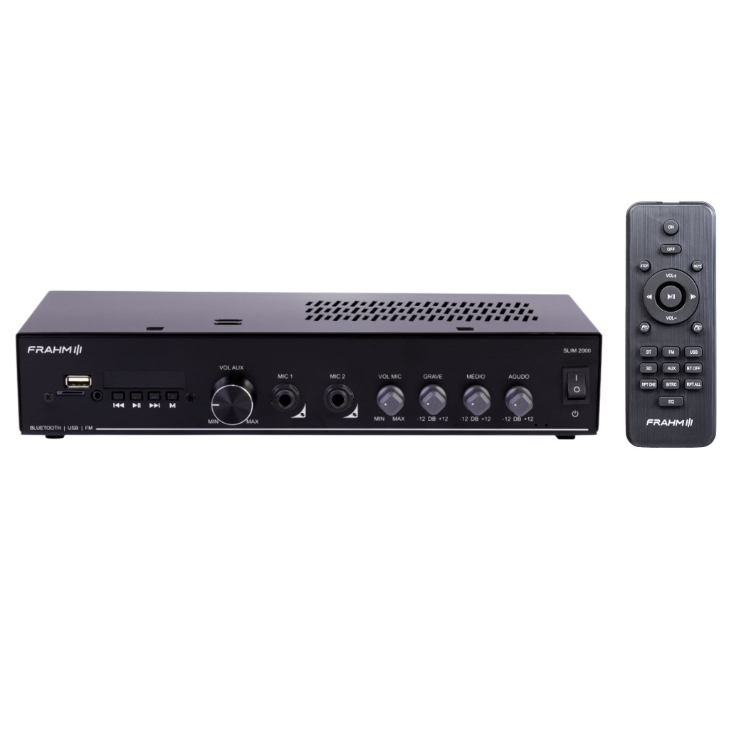 Amplificador Receiver Frahm Slim 2000 G6 Bluetooth 120W 2 Ohms em Oferta na Shopee