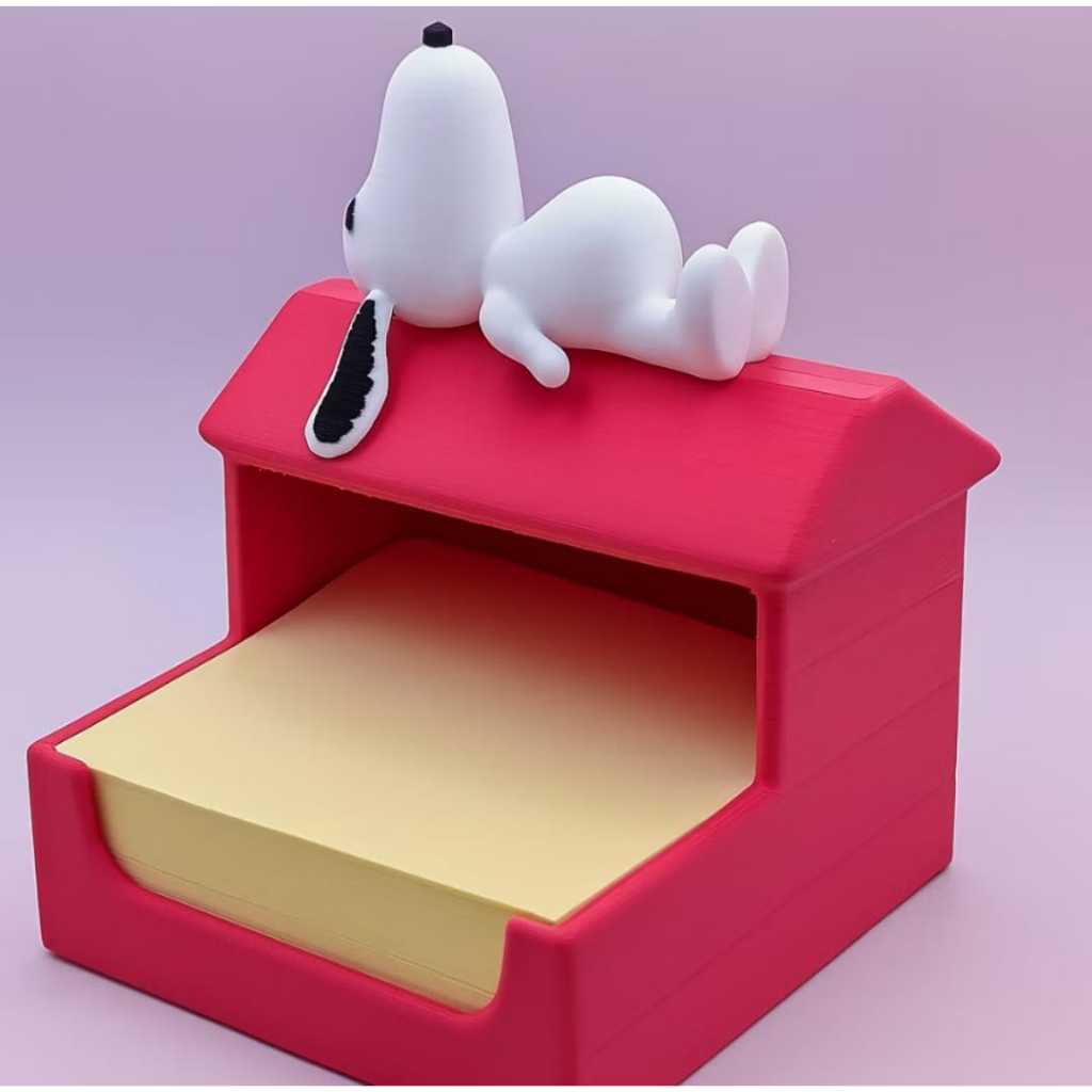 Snoopy em cima da Casinha-Porta Post-it Presente Criativo e Divertido - Decoração Escritório Quarto Envio imediato