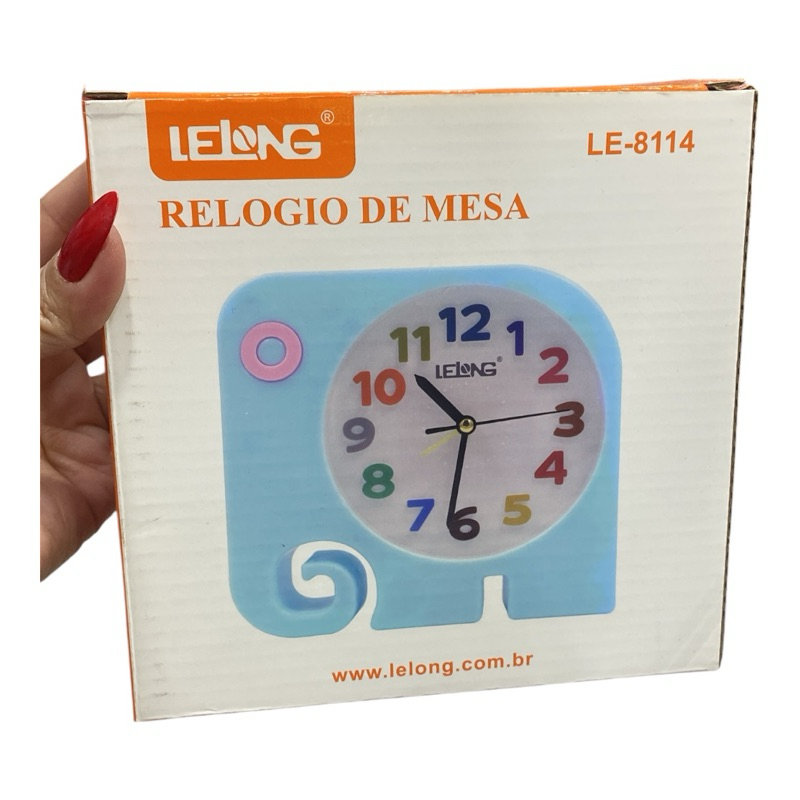 Relógio de Mesa Infantil Elefante LE-8114 Lelong