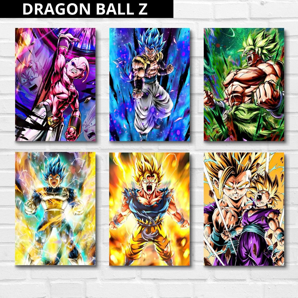 Placa Decorativa Dragon Ball Goku Vegeta Gohan Vegeto Broly Anime 20x30 Quadro Decorativo para Sala e Quarto