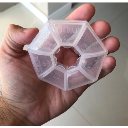 Porta Comprimidos Semanal- Plasutíl ref 111 em Oferta na Shopee