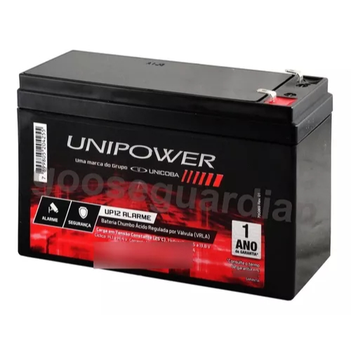 Bateria 12v Unipower Alarme Cerca Elétrica Segurança Cftv