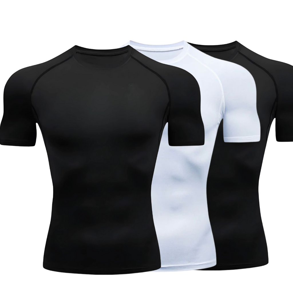 KIT 3 Camisas De Compressão Rash Guard LISA Manga Curta Treino Ginástica Camiseta Esportiva JiuJitsu em Oferta na Shopee
