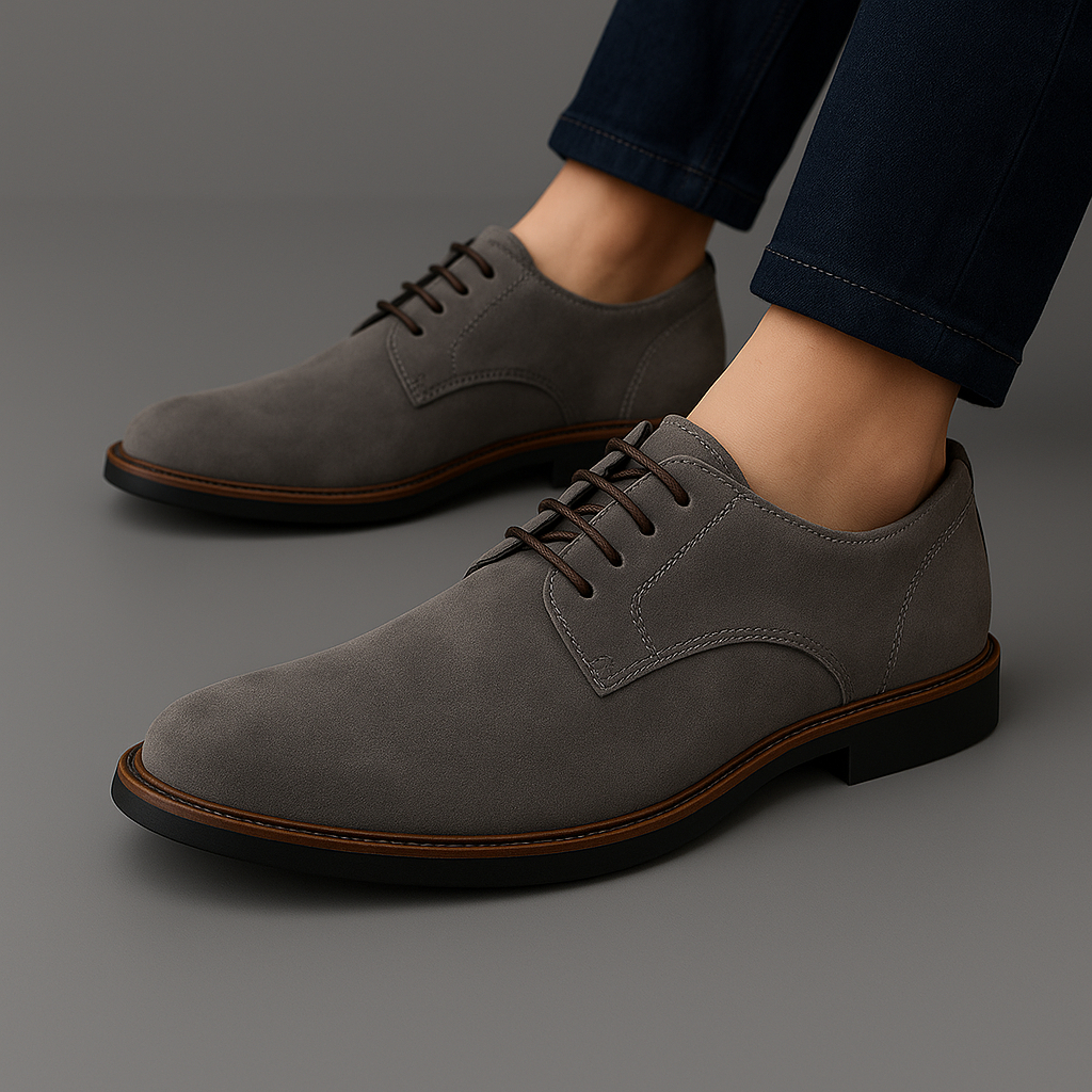 Sapato Social Casual Masculino Sintetico Camurça Estiloso Estilo Jovem Moderno