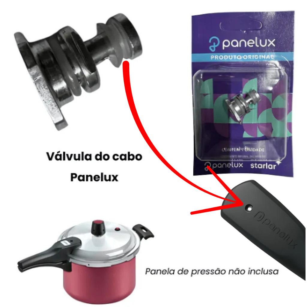 Válvula Segurança Original Do Cabo Panela De Pressão Panelux 3 e 4,5 litros