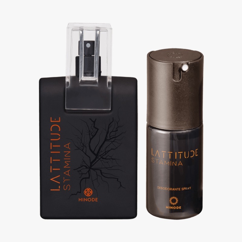 Kit Perfume Lattitude Stamina 100ml Hinode + Desodorante Body Spray Stamina 100ml
