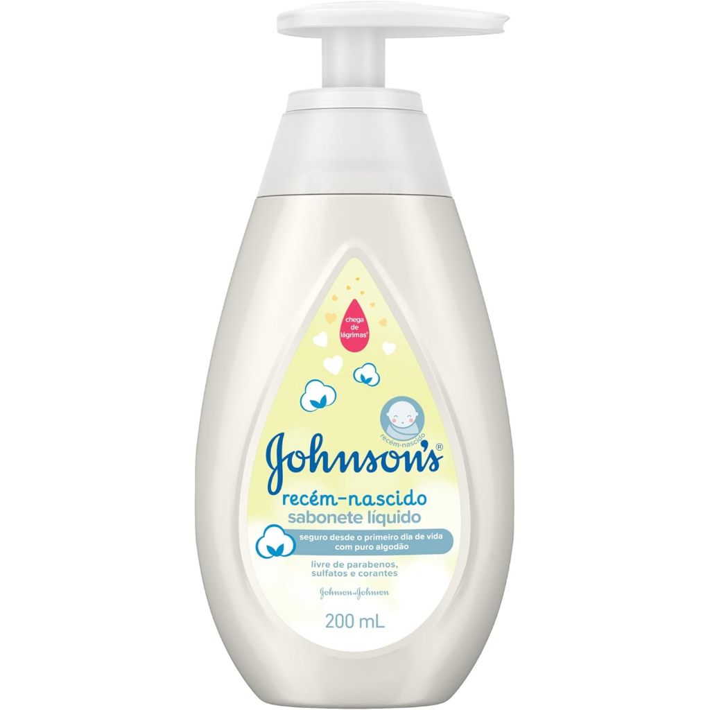 Sabonete Líquido Infantil Johnson's Baby Recém-Nascido Com 200ml em Oferta na Shopee