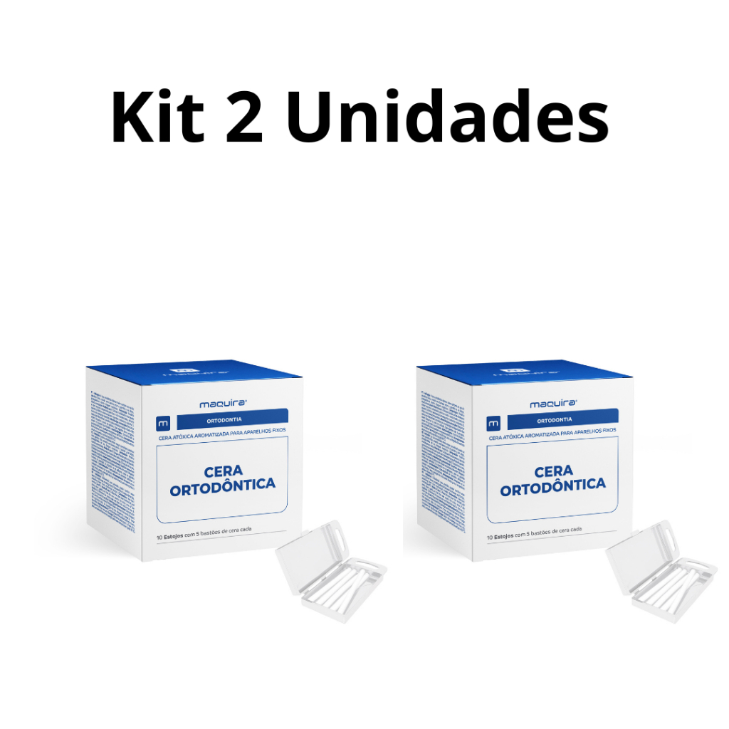 Kit 2 Unidades Cera Ortodôntica Maquira com 50 Bastões (Cada Unidade) – Proteção Aparelho Braquete