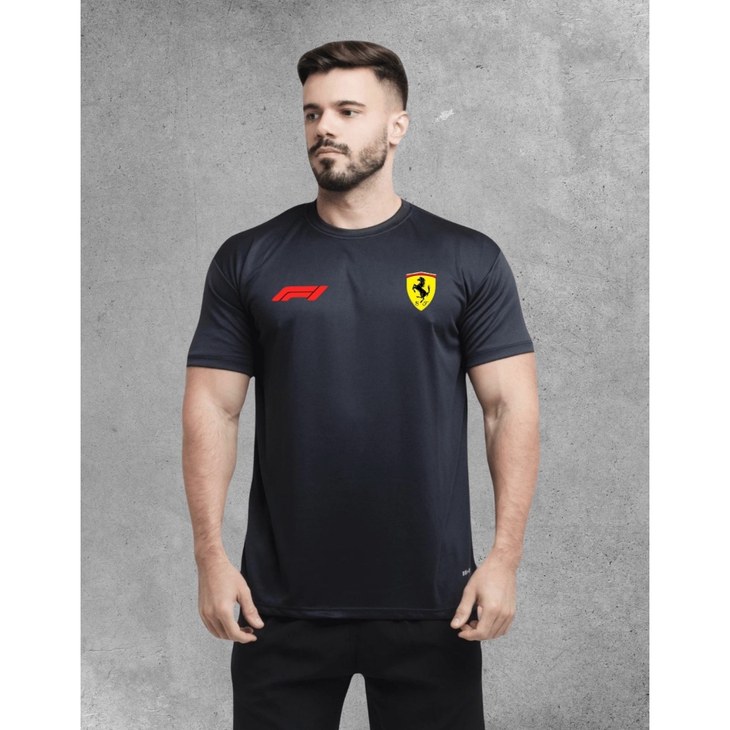 Camisa Dry-Fit Masculina - F1 FERRARI - Academia Corrida Crossfit Skate Basquete em Oferta na Shopee