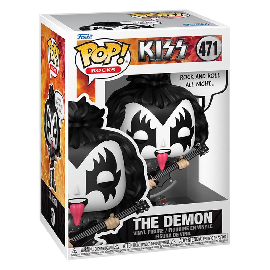 FUNKO POP ROCKS KISS SAYINGS THE DEMON 471 NOVO ORIGINAL em Oferta na Shopee