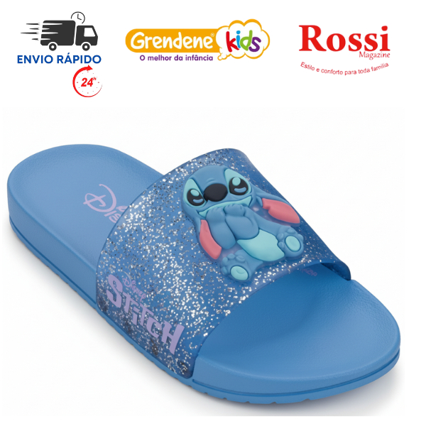 Chinelo Slide Infantil Disney Stich Grendene Kids 22994