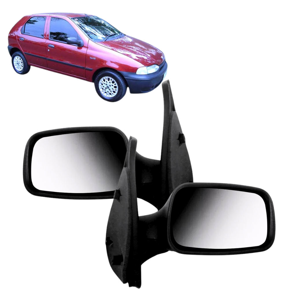 Par Retrovisor Palio e Siena 4 Portas 1996 1997 1998 1999 2000 Sem Controle