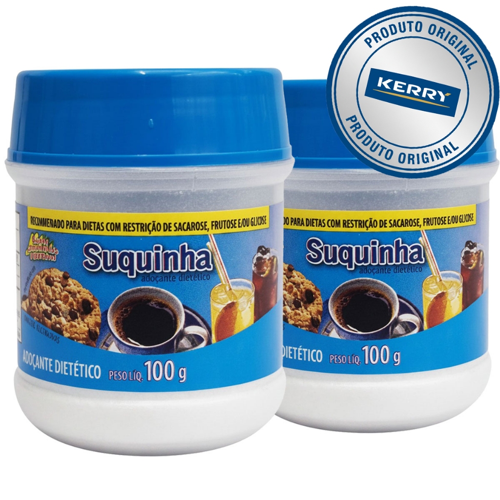 Kit 2 Unidades Suquinha Adoçante Dietético Kerry 100g Adoça 100 Vezes Mais Que o Açúcar