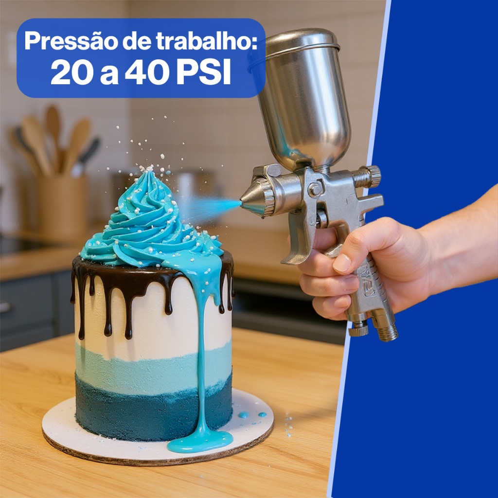 Pistola de pintura gravidade aerografo profissional micro desenhos detalhados bico 0,5mm aerografica · foto 2