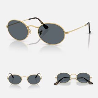 Óculos de Sol Oval Vintage Retro Lentes de Cristal em Oferta na Shopee