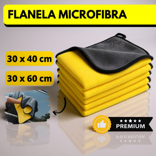 Flanela Microfibra Automotiva 30x40 30x60 600GSM Premium Para Lavagem de Carro em Oferta na Shopee