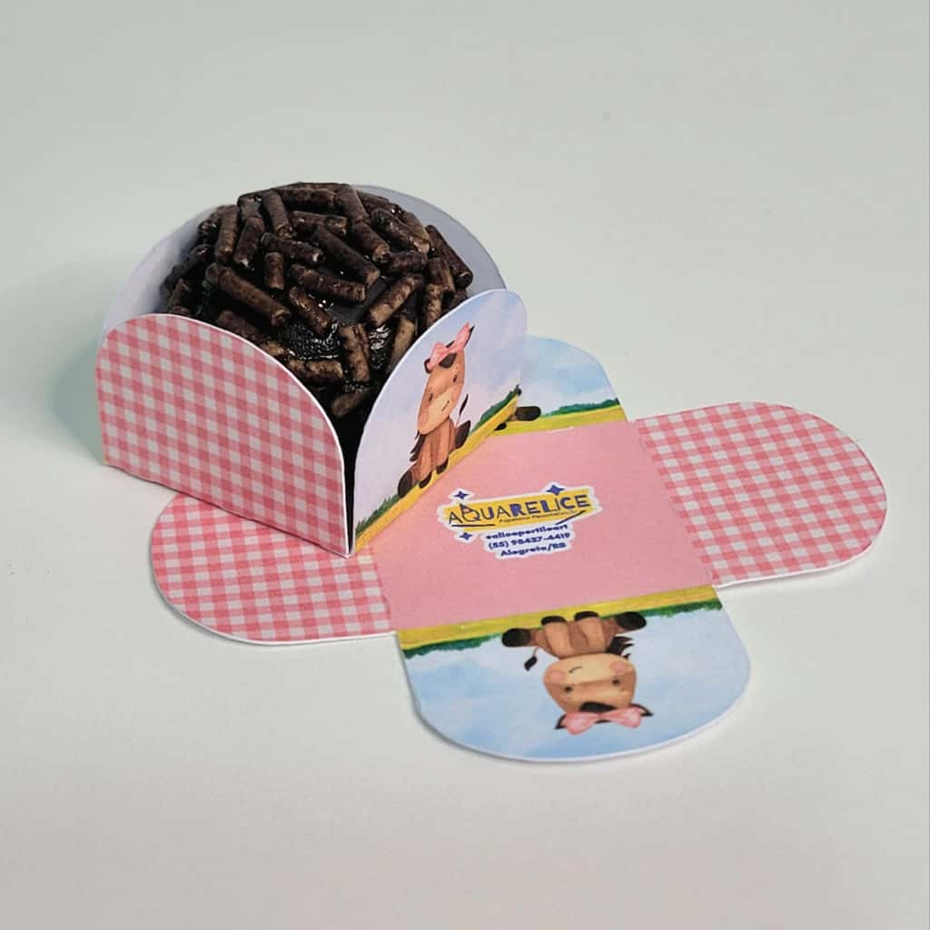 Forminha de Doces Fazendinha Rosa Personalizados /Lembrancinha de Festa /Aniversário