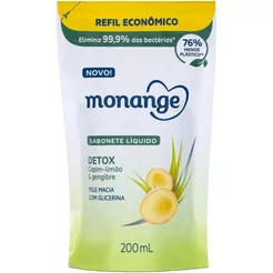 Sabonete Líquido Monange Detox Refil 200ml