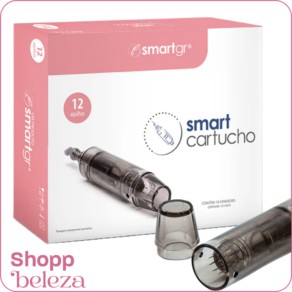 Cartucho Smart Derma Pen Preto -12 agulhas Kit -com 10 unidades - 12 agulhas - Smart GR Com Anvisa