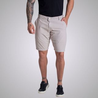 Bermuda Social Sarja Chino de Brim Masculina Casual.