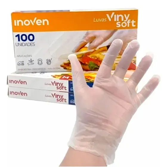 Kit Com Até 300 Luvas Vinysoft Tamanhos M, G. em Oferta na Shopee