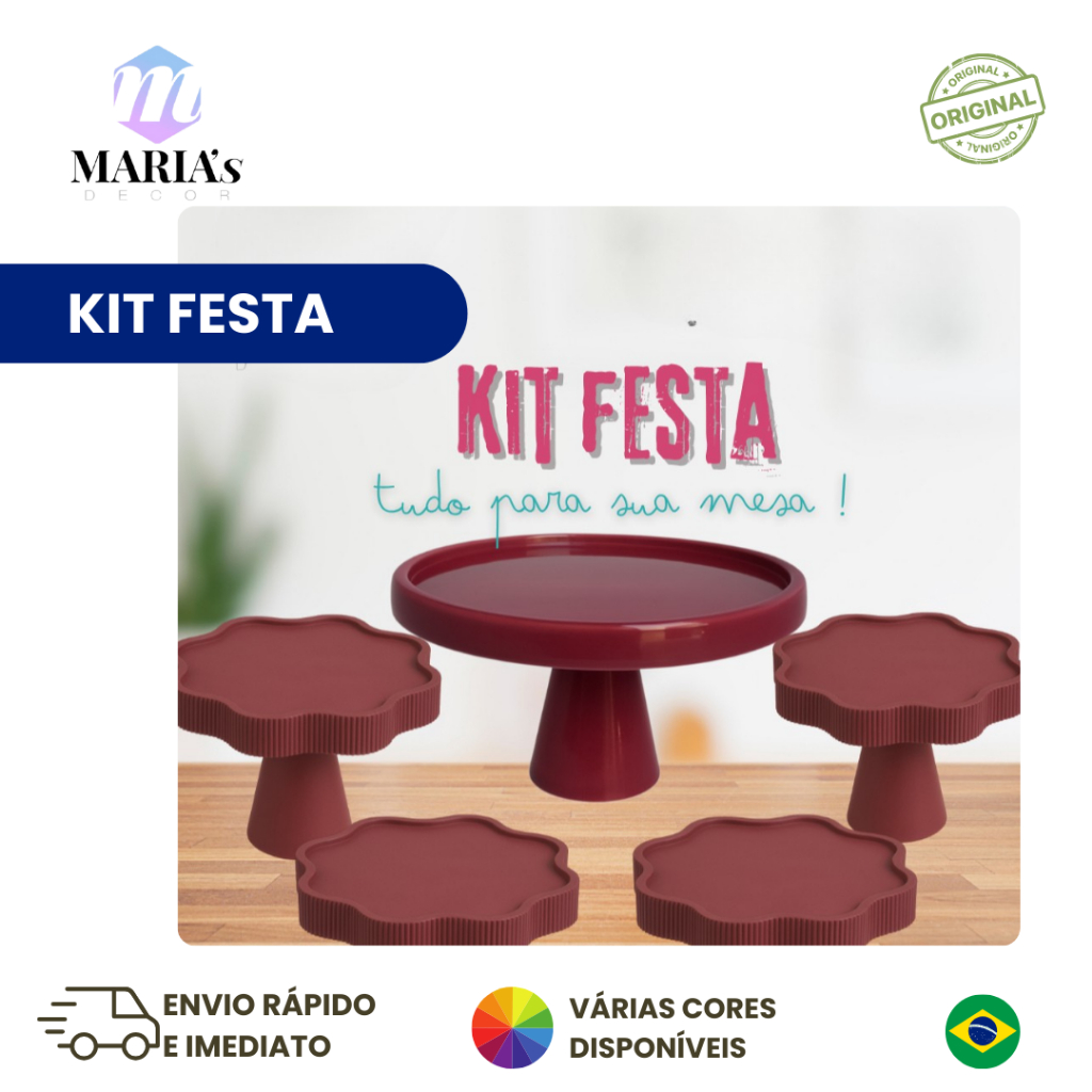KIT MESA COM 1 BOLEIRA REDONDA + 2 PORTA DOCE FLOR + 2 BANDEJA FLOR PARA DECORAÇÃO ANIVERSARIO FESTA em Oferta na Shopee