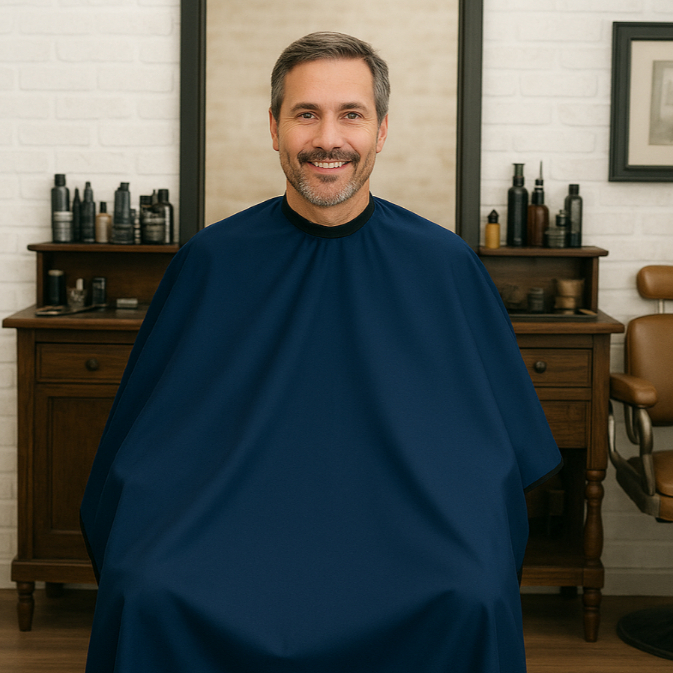 Capa para barbearia/cabeleiro em microfibra - 100% poliester - variação de cor