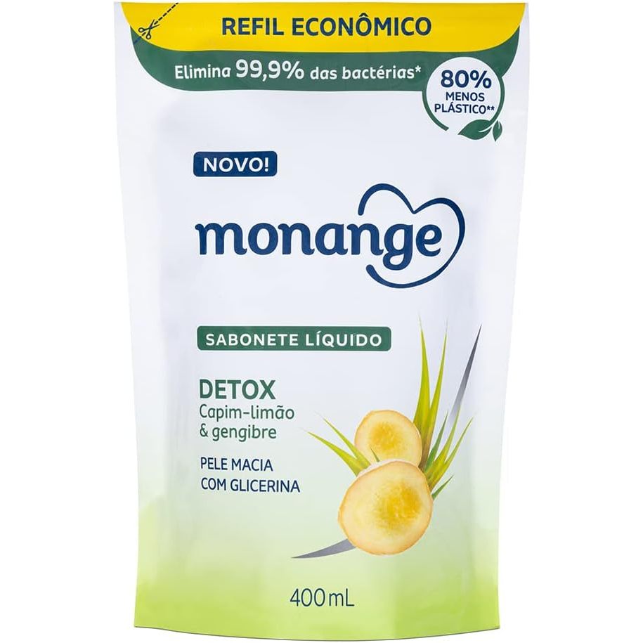 Sabonete Líquido Monange Detox Refil 400ml