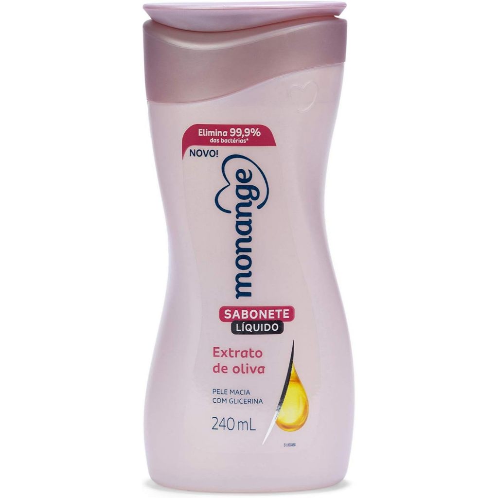 Shopee – Sabonete Líquido Monange Extrato De Oliva Com 240ml